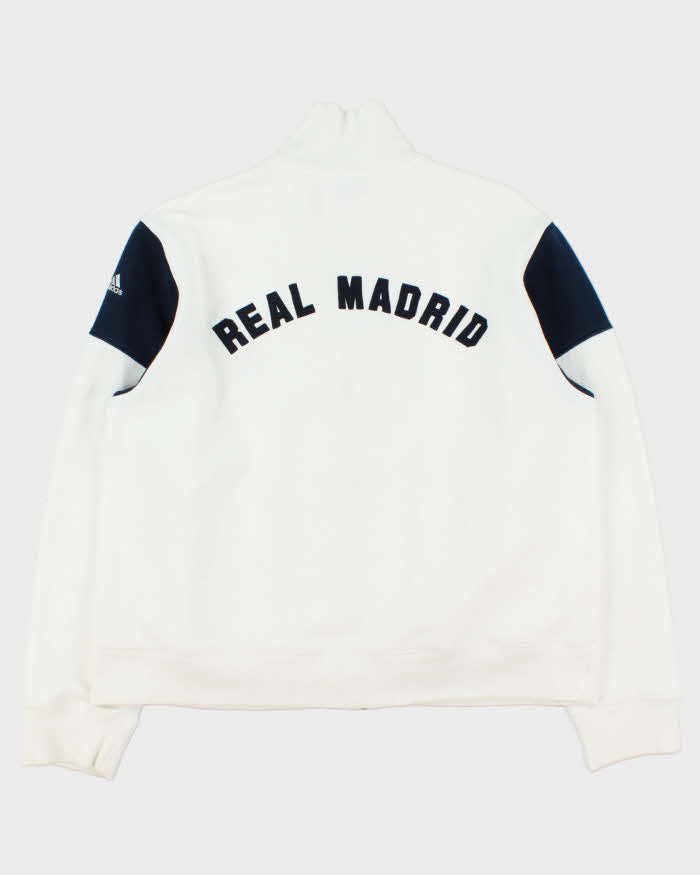 Vintage 2003-04 Y2K Adidas Real Madrid CF Zip-Up Football Track Sweatshirt - XL