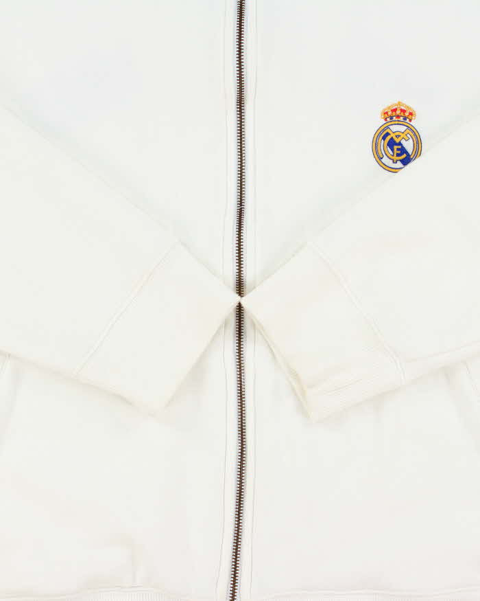 Vintage 2003-04 Y2K Adidas Real Madrid CF Zip-Up Football Track Sweatshirt - XL
