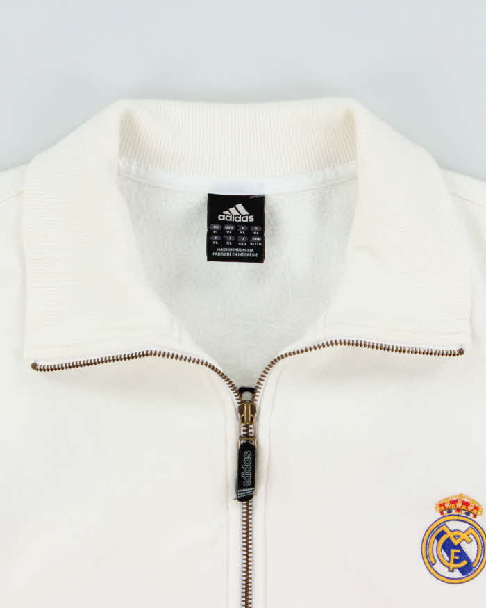 Vintage 2003-04 Y2K Adidas Real Madrid CF Zip-Up Football Track Sweatshirt - XL