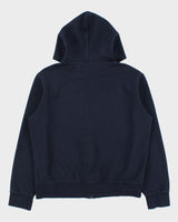 Vintage Polo Ralph Lauren Navy Heavyweight Zip-Up Hoodie - L