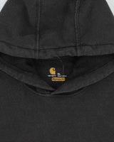 Vintage Carhartt Black Midweight Sleeve Logo Original Fit Pullover Hoodie - XL