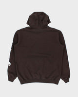 Vintage Carhartt Brown Midweight Sleeve Logo Tall Original Fit Pullover Hoodie - L