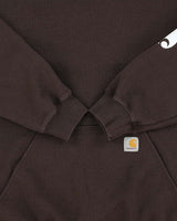 Vintage Carhartt Brown Midweight Sleeve Logo Tall Original Fit Pullover Hoodie - L