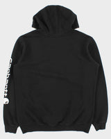 Vintage Carhartt Black Midweight Sleeve Logo Tall Original Fit Pullover Hoodie - L