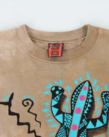 Vintage 1990s Dagoli Canada Heavyweight Tie-Dye Gecko Crewneck Sweatshirt - L