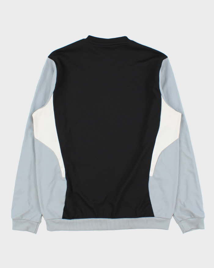 Vintage Adidas Climawarm Classic Tri Tone Embroidered V-Neck Sweatshirt - XL