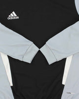 Vintage Adidas Climawarm Classic Tri Tone Embroidered V-Neck Sweatshirt - XL