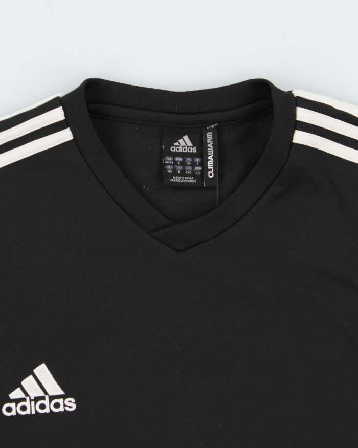 Vintage Adidas Climawarm Classic Tri Tone Embroidered V-Neck Sweatshirt - XL