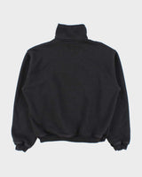 SS2024 Stussy Heavyweight Spiral Fleeced Lined Funnel-Neck Quarter-Zip Sweatshirt - S