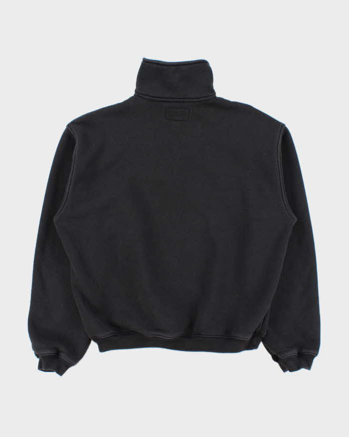 SS2024 Stussy Heavyweight Spiral Fleeced Lined Funnel-Neck Quarter-Zip Sweatshirt - S