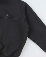 SS2024 Stussy Heavyweight Spiral Fleeced Lined Funnel-Neck Quarter-Zip Sweatshirt - S