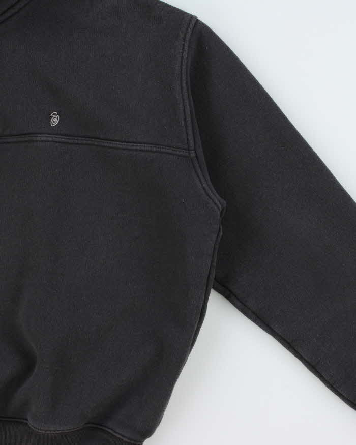 SS2024 Stussy Heavyweight Spiral Fleeced Lined Funnel-Neck Quarter-Zip Sweatshirt - S