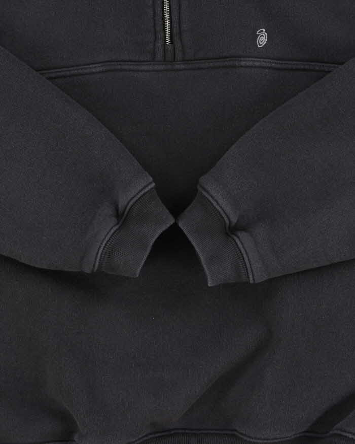 SS2024 Stussy Heavyweight Spiral Fleeced Lined Funnel-Neck Quarter-Zip Sweatshirt - S