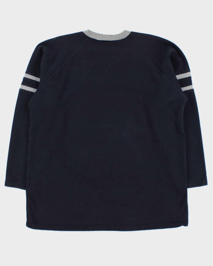 Vintage Y2K 00s Nautica Jeans Co. Fleece Lined Embroidered V-Neck Sweatshirt - L