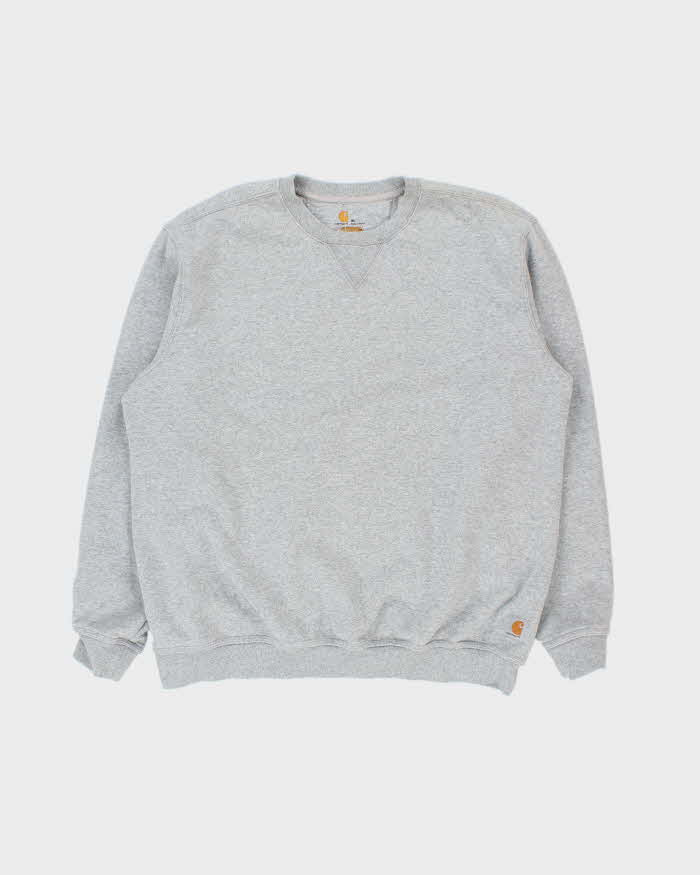 Vintage Carhartt Marl Grey Heavyweight Original Fit Crewneck Sweatshirt - XL