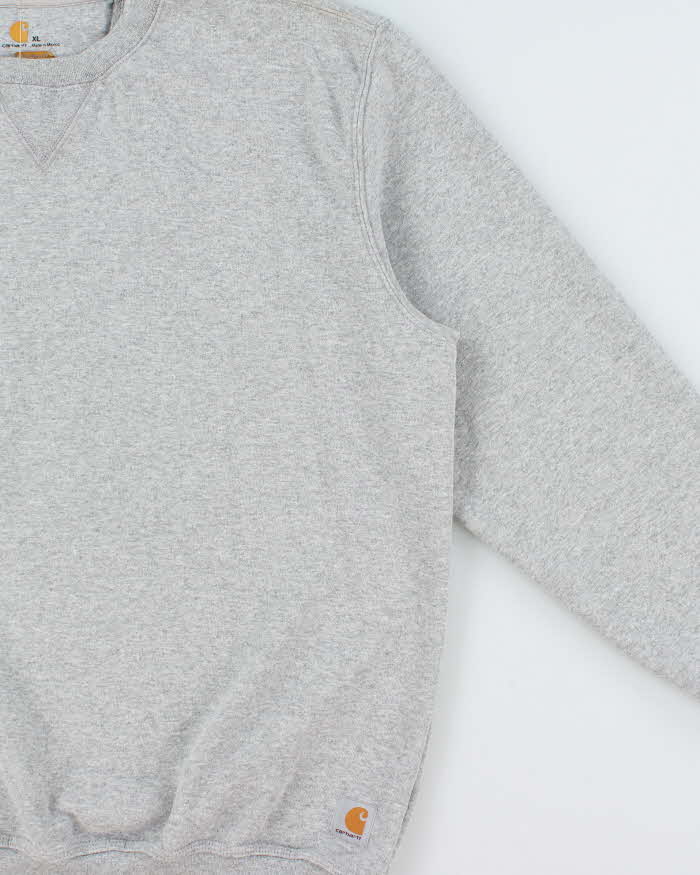 Vintage Carhartt Marl Grey Heavyweight Original Fit Crewneck Sweatshirt - XL