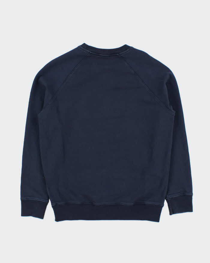 Maison Kitsune Navy Heavyweight Fox Head Patch Crewneck Sweatshirt - M