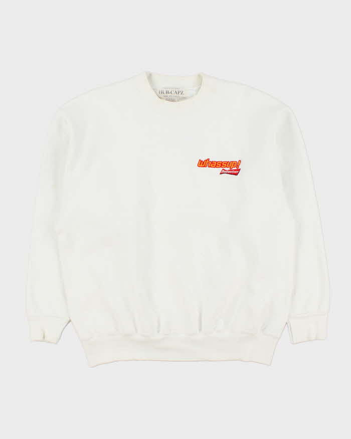 Vintage 1990s Budweiser 'Whassup!' Heavyweight Made In Canada Crewneck Sweatshirt - M