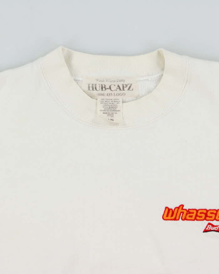 Vintage 1990s Budweiser 'Whassup!' Heavyweight Made In Canada Crewneck Sweatshirt - M