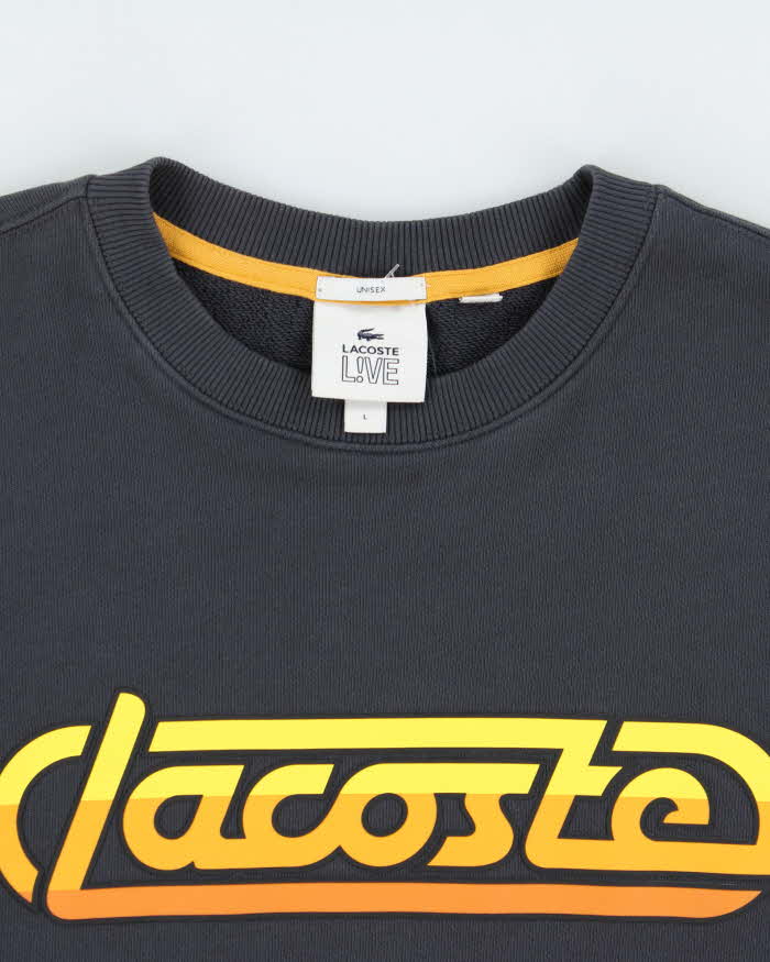Vintage Lacoste Live Heavyweight Spell-Out Unisex Crewneck Sweatshirt - L