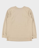 Helmut Lang Beige Heavyweight Taped Crewneck Sweatshirt - XL
