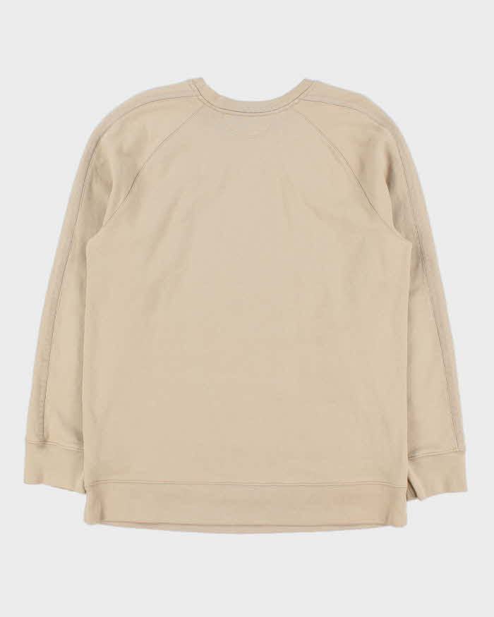 Helmut Lang Beige Heavyweight Taped Crewneck Sweatshirt - XL