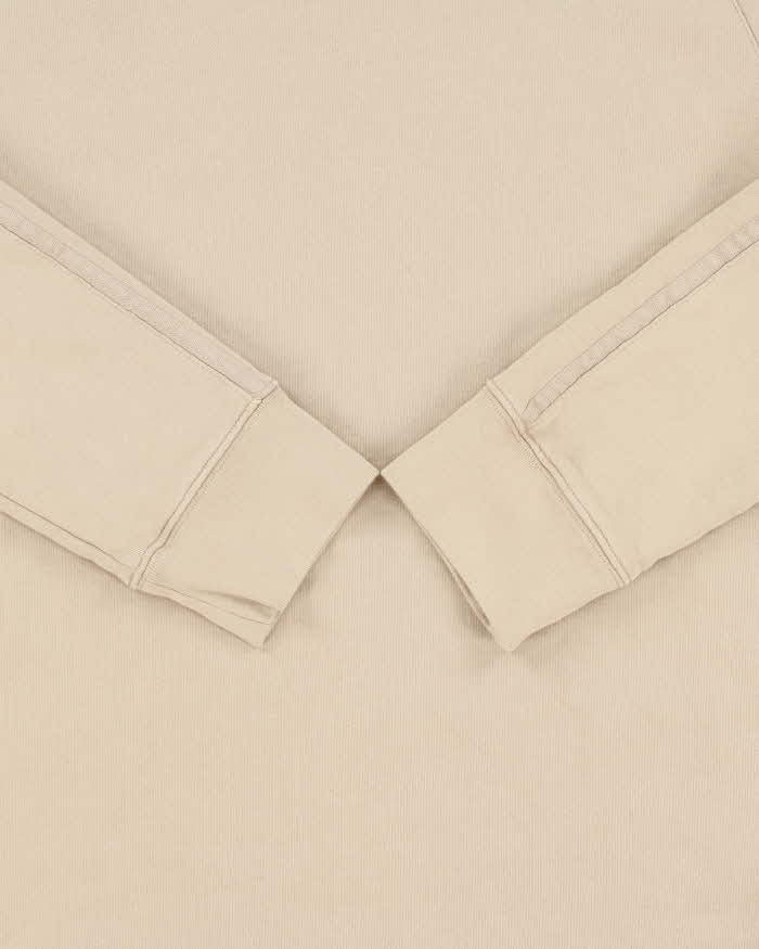 Helmut Lang Beige Heavyweight Taped Crewneck Sweatshirt - XL