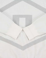 J.Lindeberg White Wool Blend Shell Lined Crewneck Knit Sweatshirt - M