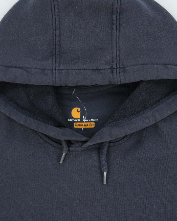 Vintage Carhartt Navy Midweight Original Fit Pullover Hoodie - L