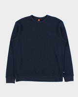 Vintage Quiksilver Navy Midweight Crewneck Waffle Sweatshirt - L