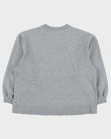 Vintage 1990s Adidas Marl Grey Heavyweight Boxy Crewneck Sweatshirt - M