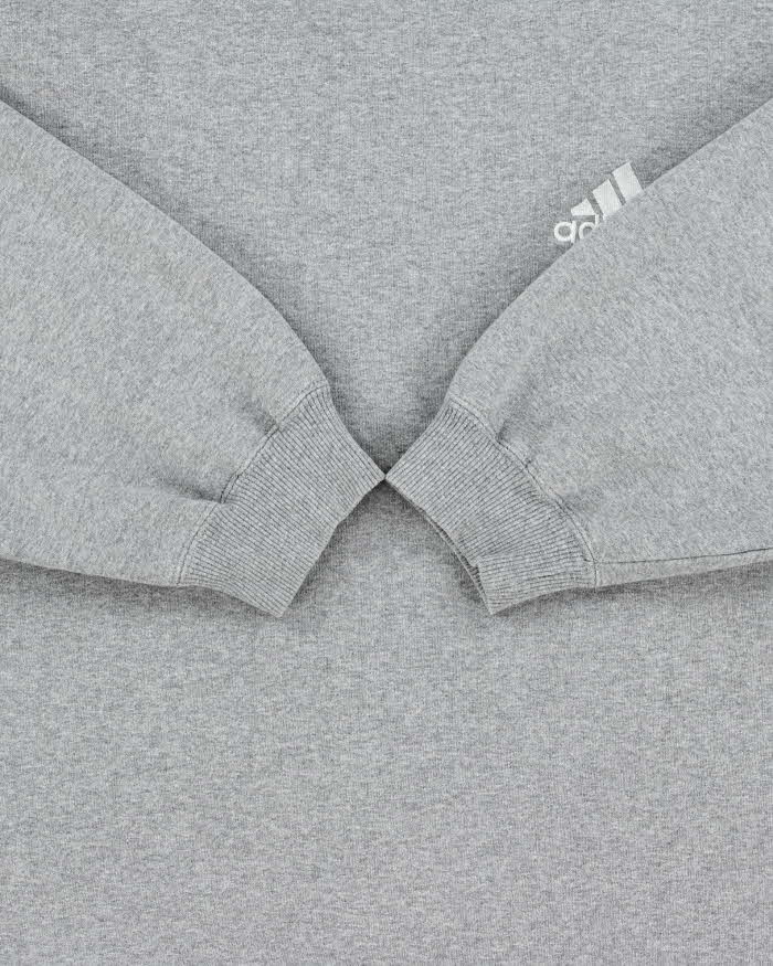 Vintage 1990s Adidas Marl Grey Heavyweight Boxy Crewneck Sweatshirt - M