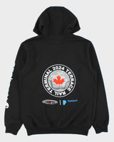 DSWT Carhartt Black Midweight Logo Sleeve Loose Fit Pullover Hoodie - M
