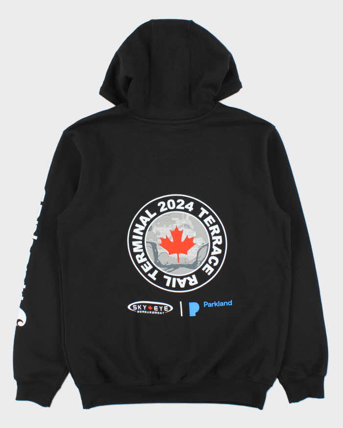 DSWT Carhartt Black Midweight Logo Sleeve Loose Fit Pullover Hoodie - M