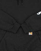 DSWT Carhartt Black Midweight Logo Sleeve Loose Fit Pullover Hoodie - M