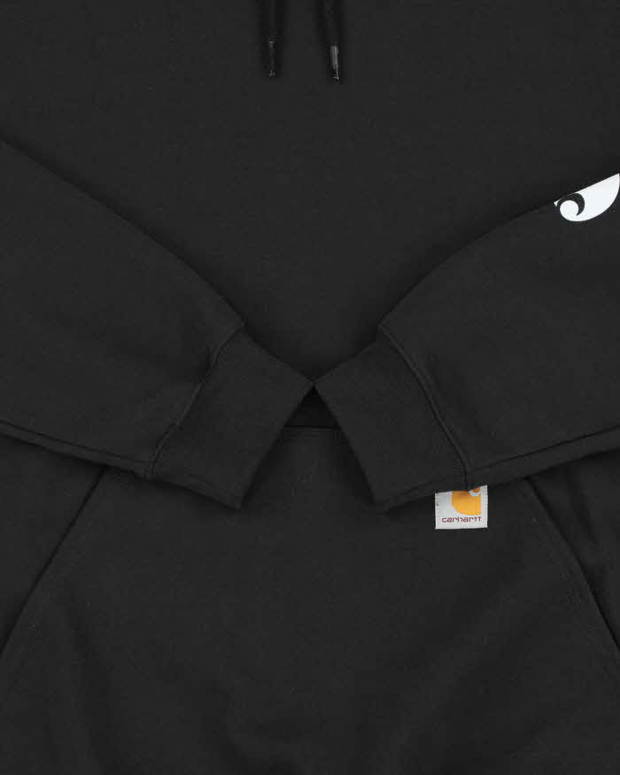 DSWT Carhartt Black Midweight Logo Sleeve Loose Fit Pullover Hoodie - M