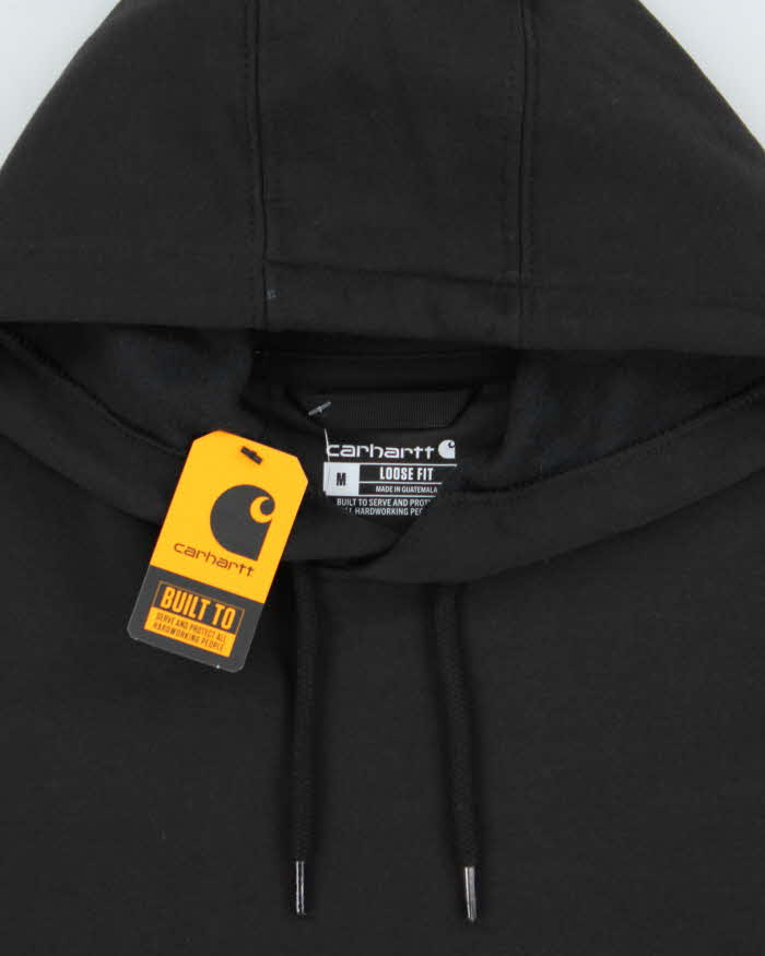 DSWT Carhartt Black Midweight Logo Sleeve Loose Fit Pullover Hoodie - M