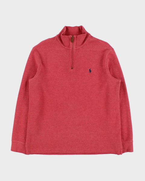 Vintage Y2K 00s Polo Ralph Lauren Marl Coral Heavyweight Quarter