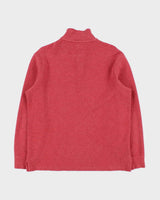 Vintage Y2K 00s Polo Ralph Lauren Marl Coral Heavyweight Quarter-Zip Sweatshirt - M