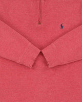 Vintage Y2K 00s Polo Ralph Lauren Marl Coral Heavyweight Quarter-Zip Sweatshirt - M