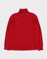 Vintage Y2K 00s Polo Ralph Lauren Midweight Estate Rib Quarter-Zip Sweatshirt - M