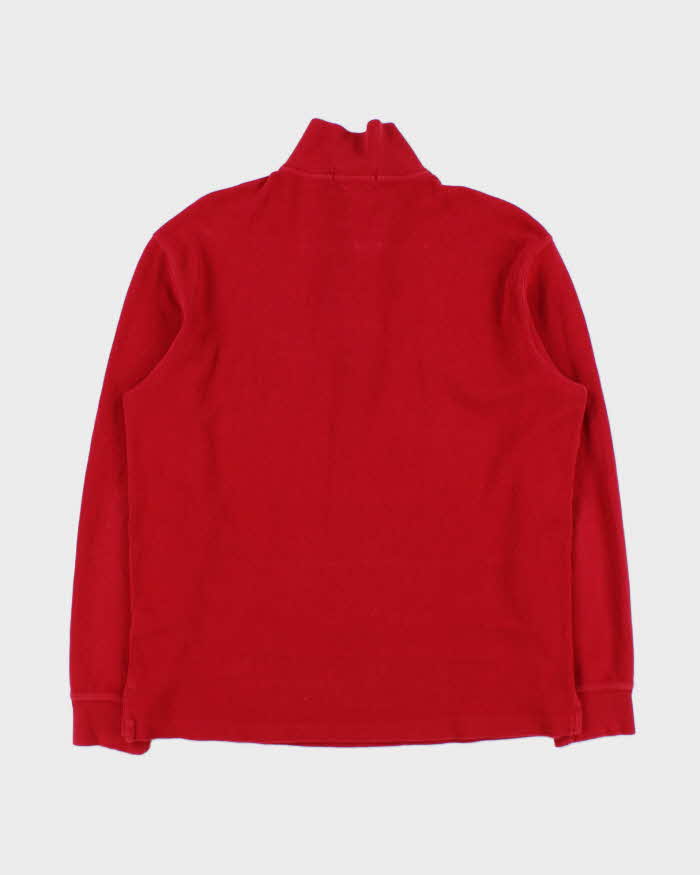 Vintage Y2K 00s Polo Ralph Lauren Midweight Estate Rib Quarter-Zip Sweatshirt - M