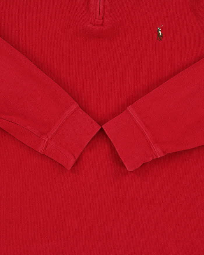 Vintage Y2K 00s Polo Ralph Lauren Midweight Estate Rib Quarter-Zip Sweatshirt - M