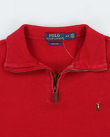 Vintage Y2K 00s Polo Ralph Lauren Midweight Estate Rib Quarter-Zip Sweatshirt - M