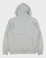 Vintage Y2K 00s Tommy Hilfiger Grey Marl Patch Embroidered Spell-Out Full-Zip Hoodie - M