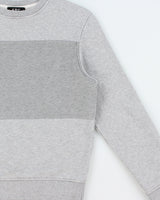 A.P.C Marl Grey Block Patch Heavyweight Crewneck Sweatshirt - XS