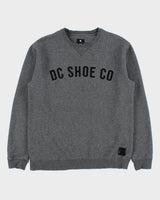 Vintage DC Shoe Co. Marl Grey Stitch Spell Out Crewneck Sweatshirt - L