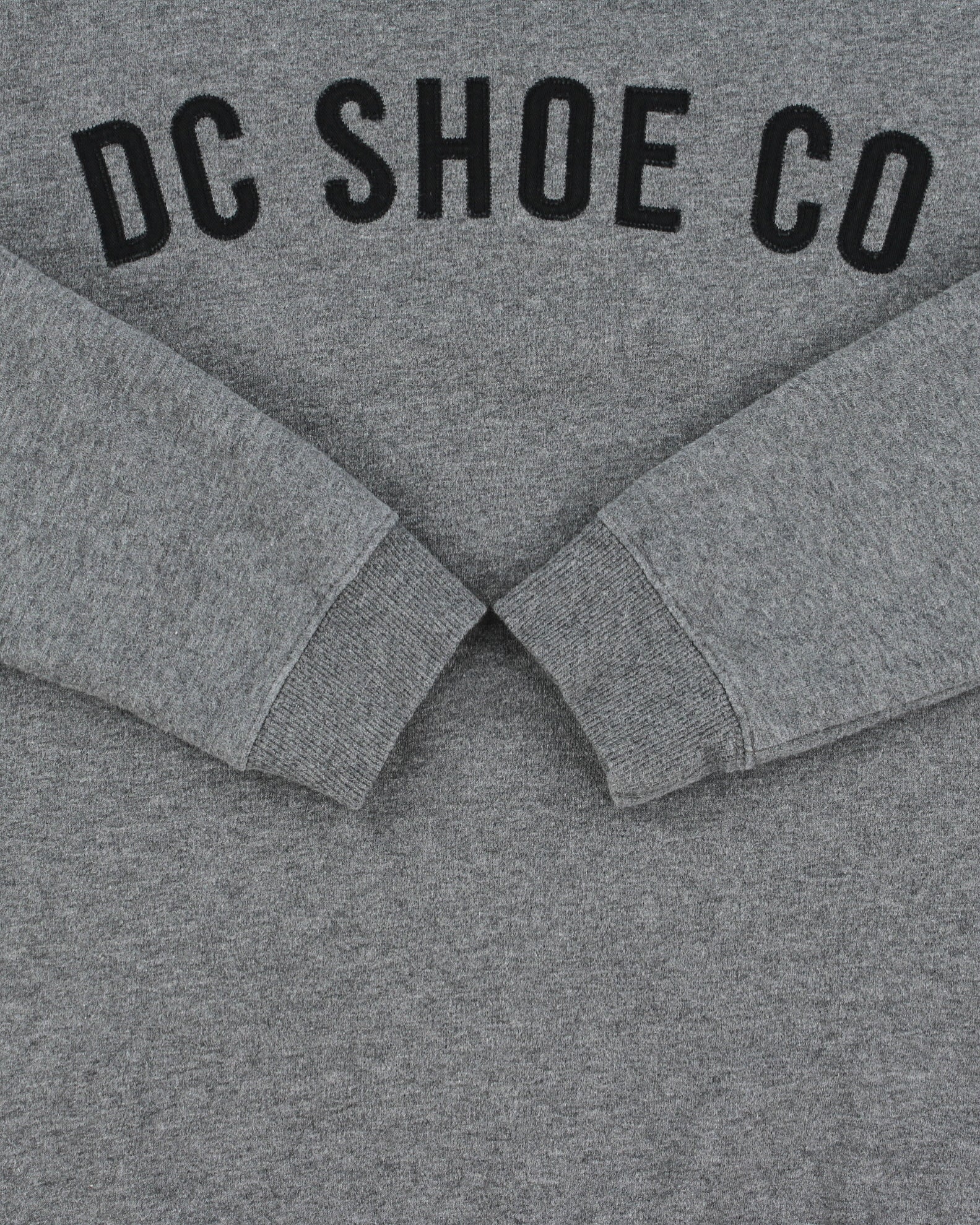 Vintage DC Shoe Co. Marl Grey Stitch Spell Out Crewneck Sweatshirt - L