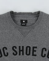 Vintage DC Shoe Co. Marl Grey Stitch Spell Out Crewneck Sweatshirt - L