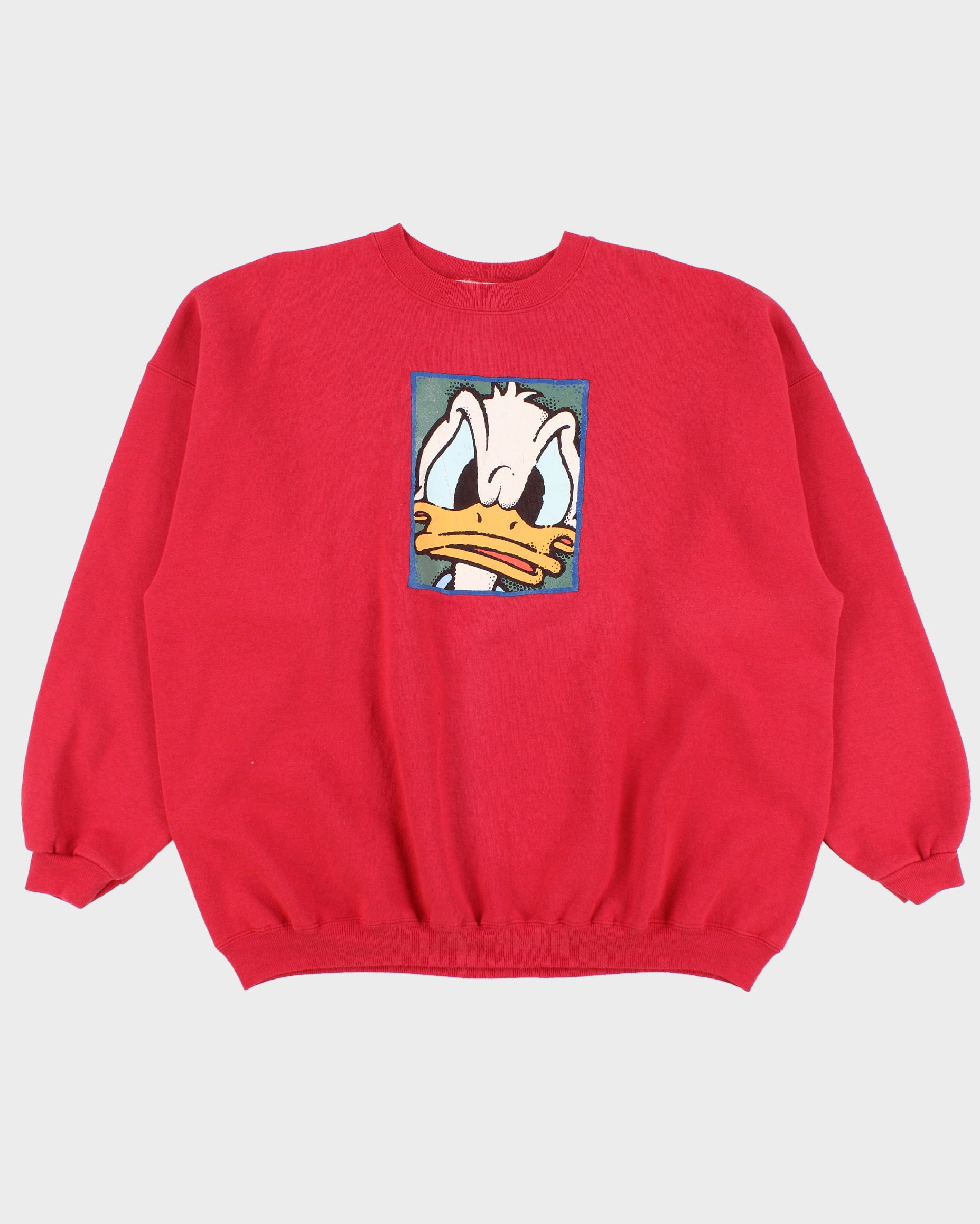Vintage 1990s Disney Heavyweight Donald Duck Made In USA Crewneck Sweatshirt - XXL